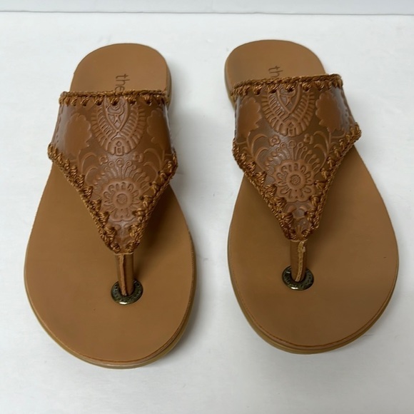 The Sak Shoes - THE Sak Women's Leather Shana Thong Crochet, Flip Flop Sandals.